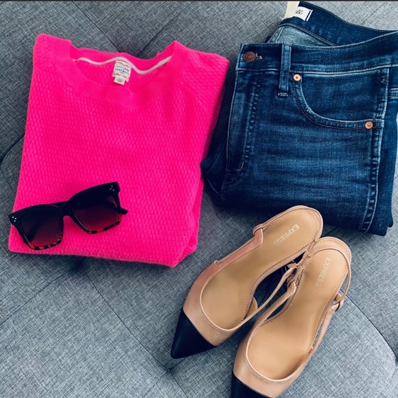 π π Madison Jules Waffle Style Cashmere Crew Neck Sweater π π - Picture 1 of 9